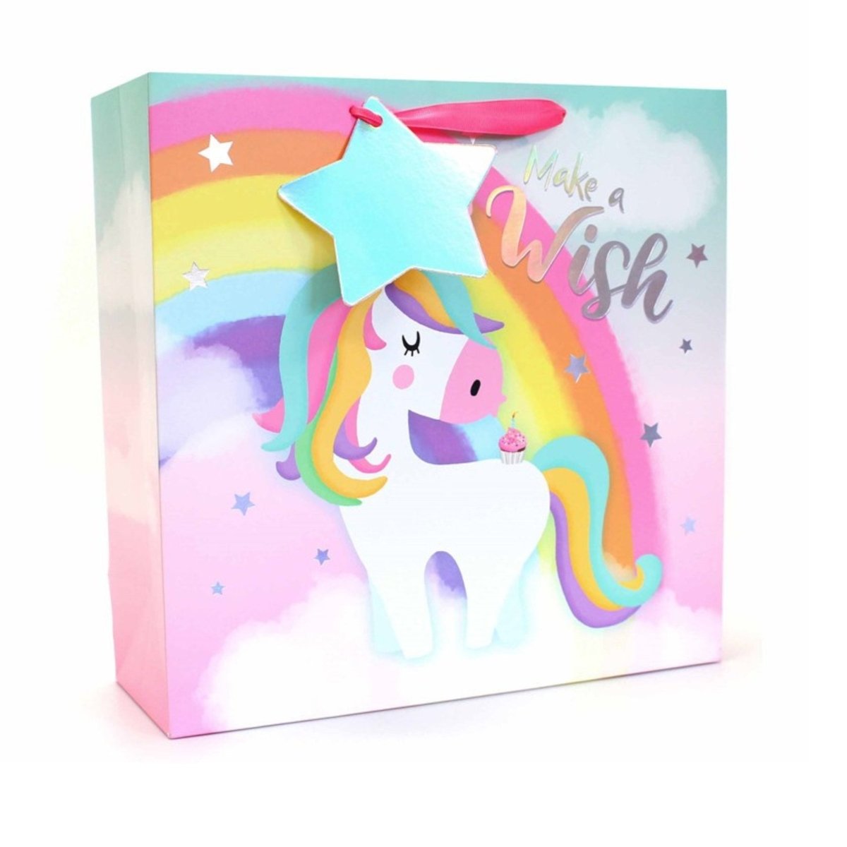 Unicorn Gift Bag Square Large - PoundToys